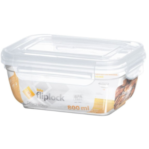 Taper rectangular Fliplock 800ml