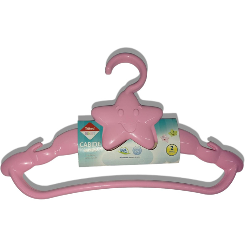 Percha estrella baby rosa 2 Unidades
