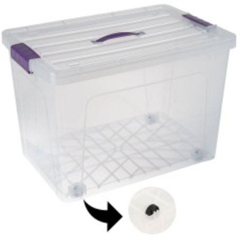 Organizador con trabas y ruedas 50L