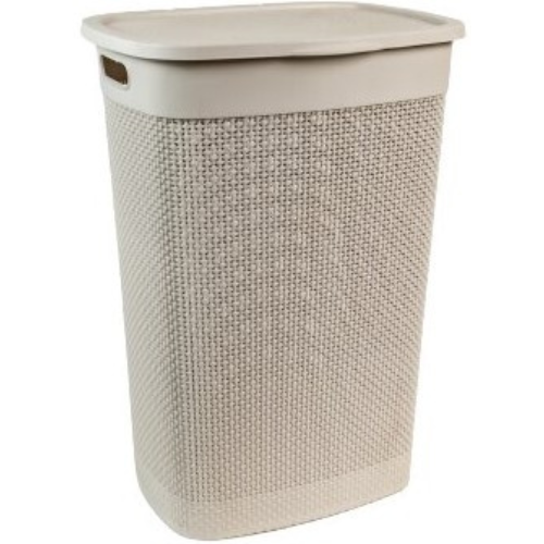 Cesto calado Naturalle Rattan c/tapa 55L Arena