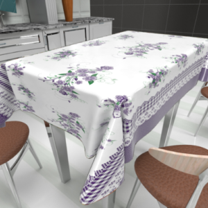 Tela plástica Floral Lilas - 1m