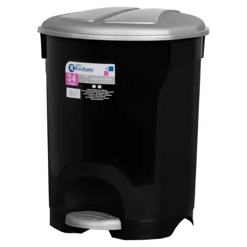 Contenedor c/Pedal 34L Negro