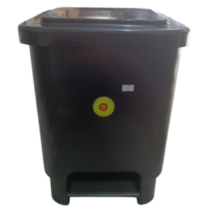Papelera industrial c/pedal 25L Negra