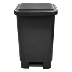 Papelera industrial c/pedal 100L Negra
