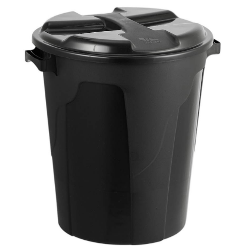 Contenedor para residuos c/tapa Negro 54L