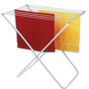 Tendedero de pie portátil acero blanco