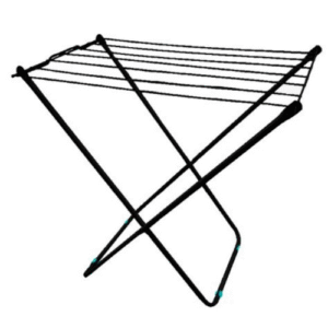 Tendedero de pie portátil acero negro