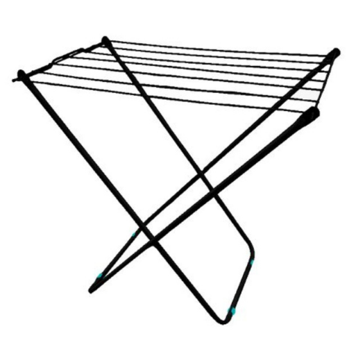 Tendedero de pie portátil acero negro