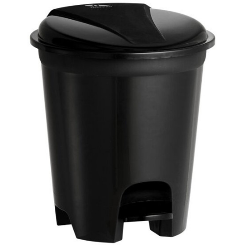 Contenedor para residuos c/pedal Negro12L